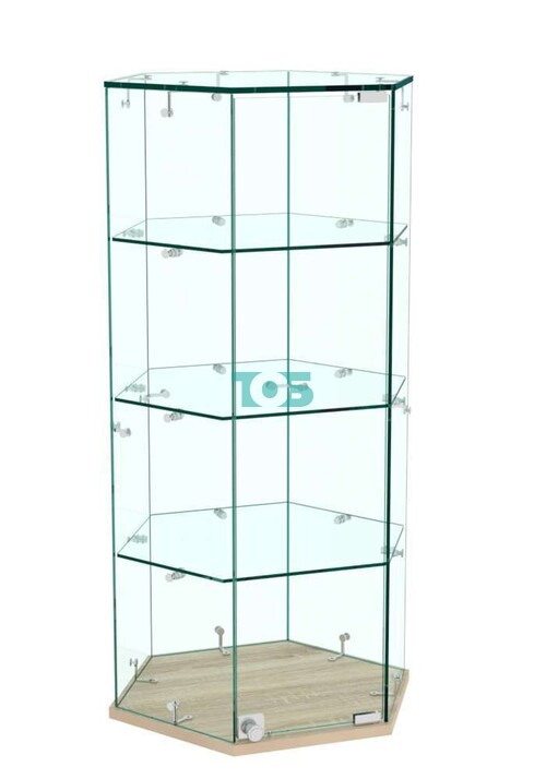 Витрина Истра настольная шестигранная №5 (прозрачная)