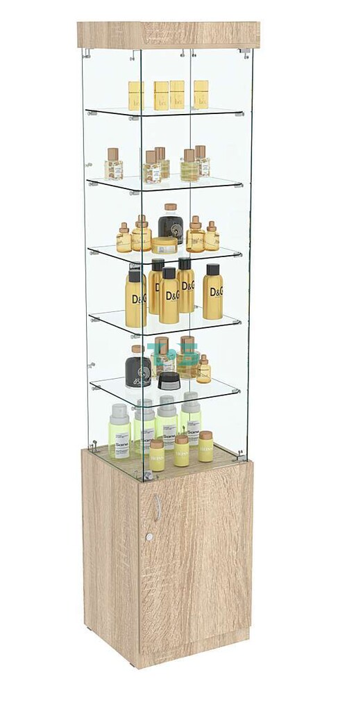 Высокая витрина ИСТРА №802 (задняя стенка - стекло)