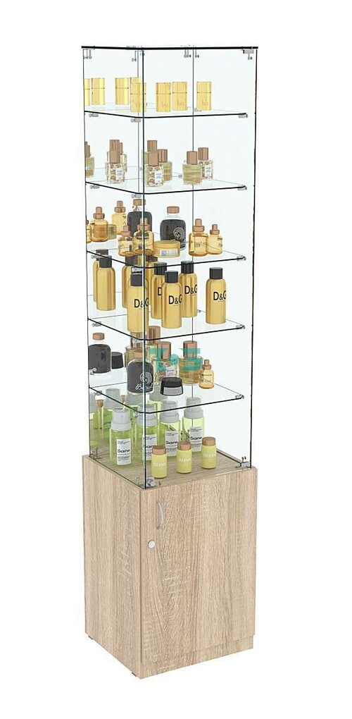 Высокая витрина ИСТРА №808 (задняя стенка - зеркало)