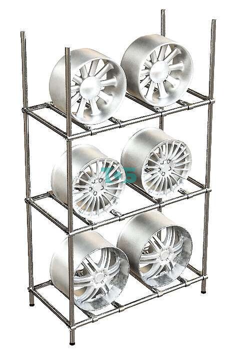 Стеллаж h-1500 для автомобильных дисков отдельностоящий №1 (1 метр)