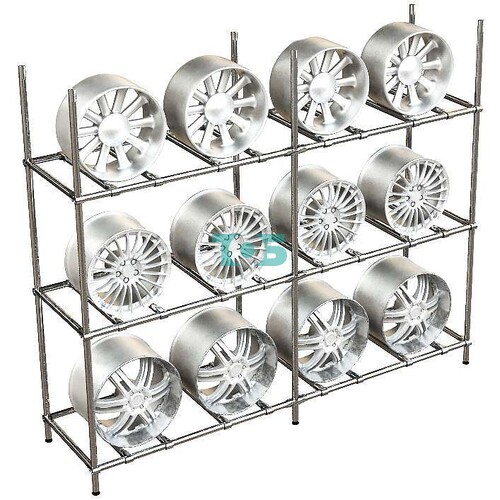 Стеллаж h-1500 для автомобильных дисков №2 (2 метра)