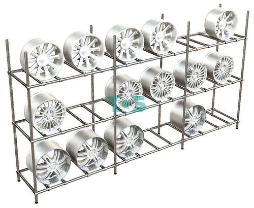 Стеллаж h-1500 для автомобильных дисков №3 (3 метра)