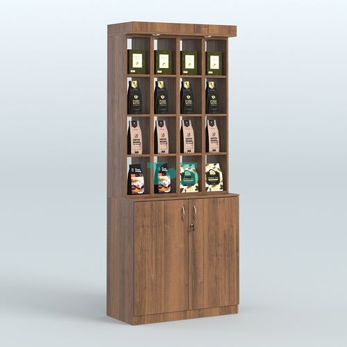 Витрина открытая для чая и кофе №6-2 (Т27) задняя стенка Стекло