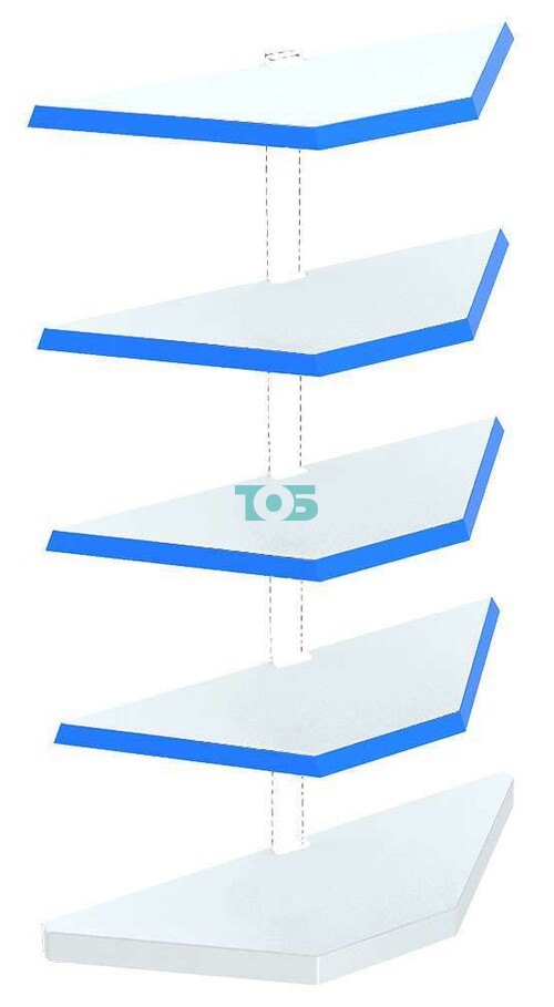 Комплект торцевых полок для островного стеллажа 250-320
