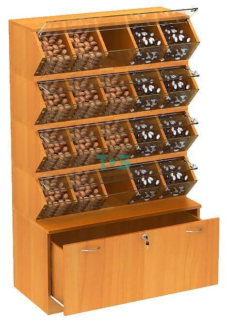 Торговый модуль для сыпучих товаров №9-4 (Т-16) закрытый