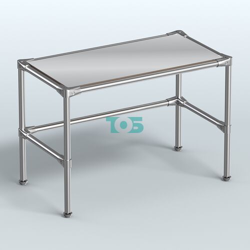 Стол малый D-41 с полкой Зеркало 4мм