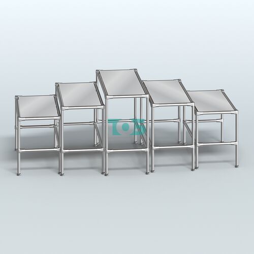 Комплект столов №2-5 с полками зеркало 4мм