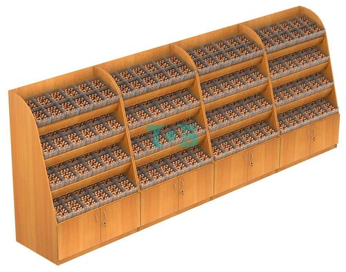 Пристенный торговый развал для конфет, печенья и орехов ОФК №4-2