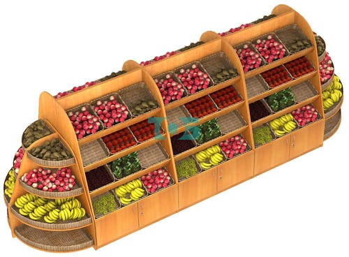 Островной торговый развал для овощей и фруктов №7