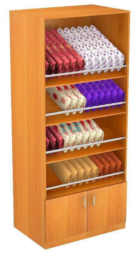 Глубокий стеллаж для тканей и рулонов №1