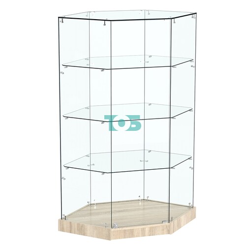 Витрина Хит продаж №13 (угловая шестигранная, закрытая, З/C - стекло)