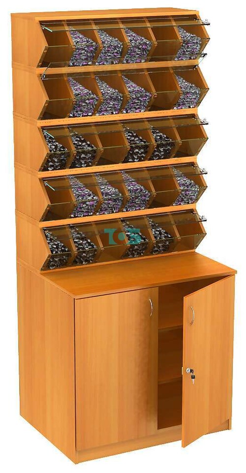 Глубокий модуль для сыпучих товаров №2Б (по 6 отсеков закрытый)