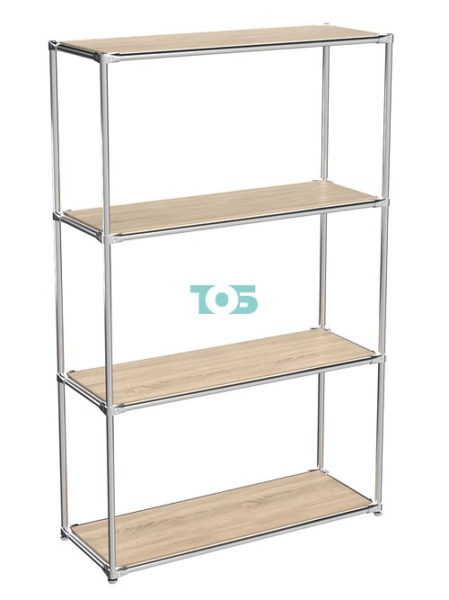Хромированный стеллаж СТИЛЬ №1г с полками ДСП 16 мм