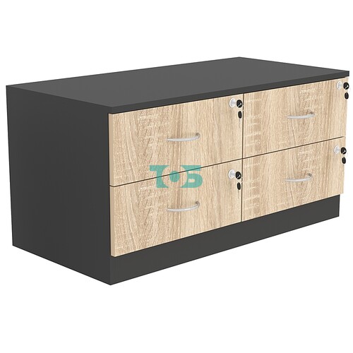 Тумба T-19 900мм (H-450мм c 4-мя выдвижными ящиками)