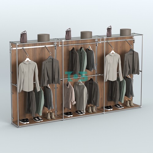 Торговая система ХРОМ (задняя стенка - ДСП) 3600 мм с поручнями №3