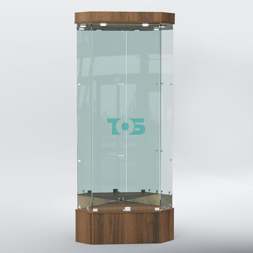 Витрина для музеев "Коллекция" №18 угловая с фризом