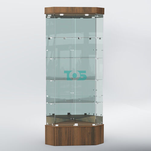 Витрина для музеев "Коллекция" №19 угловая с полками