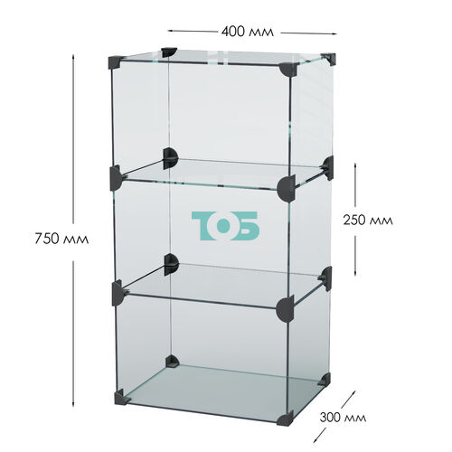 Витрина "Кекс" для выпечки №3-400 (без дверок)