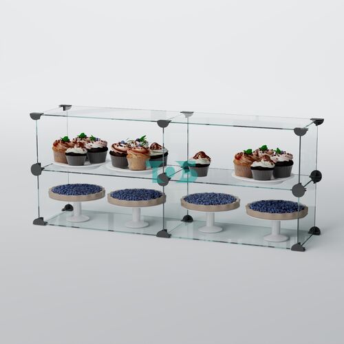 Витрина "Кекс" для выпечки №2-600 (без дверок) стыковочная