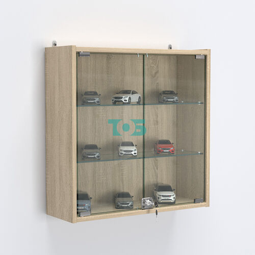 Витрина настенная №201-1А с прозрачными полками