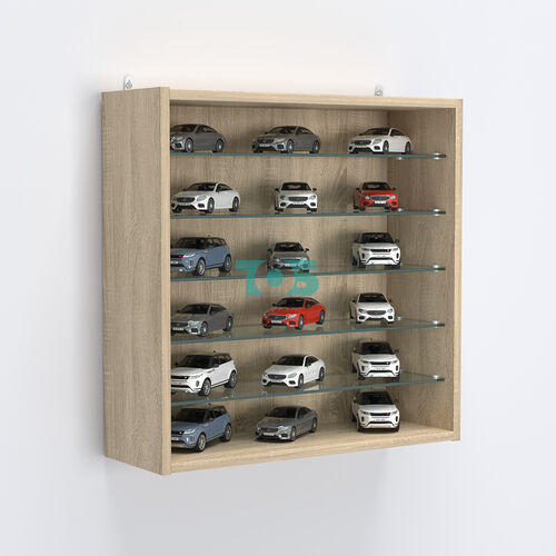 Витрина настенная №201-5Г открытая с пятью прозрачными полками