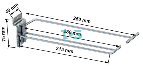 Крючок 23 см ГЭК-23ЕЦ-СПХ с ценникодержателем на экономпанель