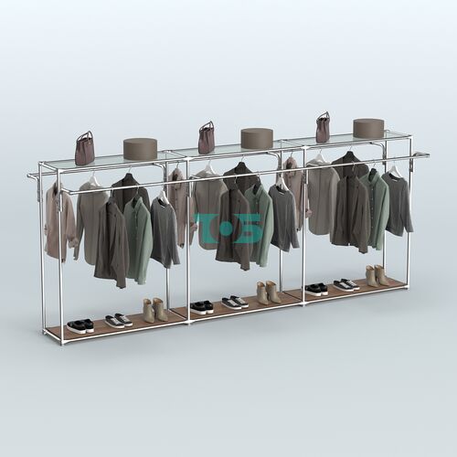 Островная торговая система ХРОМ 3600 мм с поручнями №2