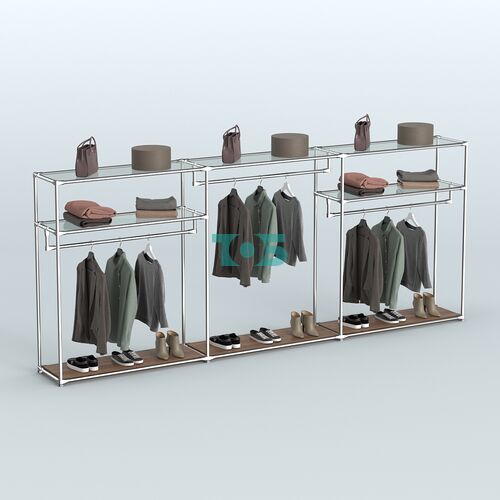 Островная торговая система ХРОМ 3600 мм с поручнями №4