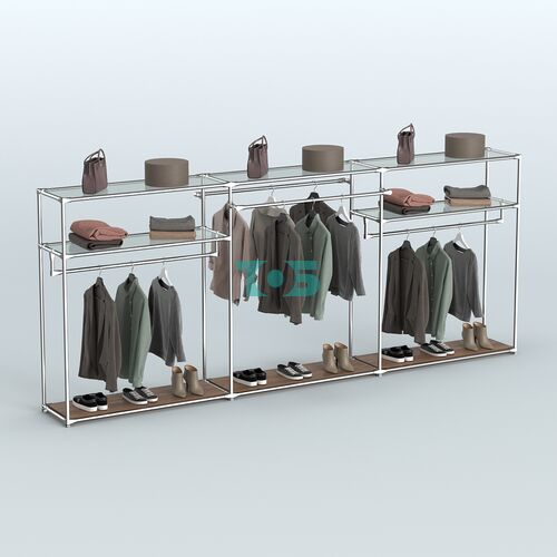 Островная торговая система ХРОМ 3600 мм с поручнями №5