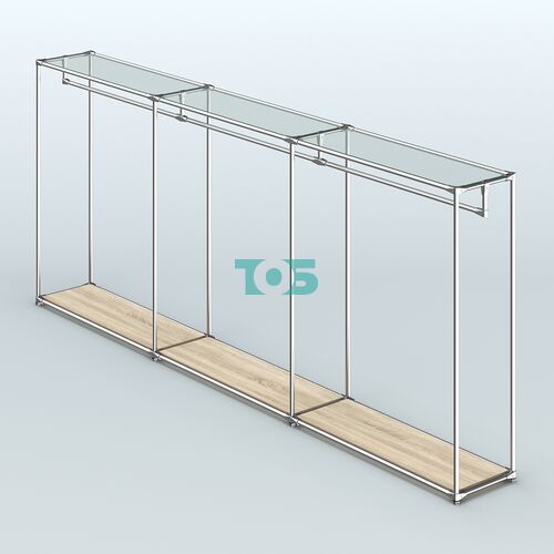 Островная торговая система ХРОМ 3600 мм с поручнями №3