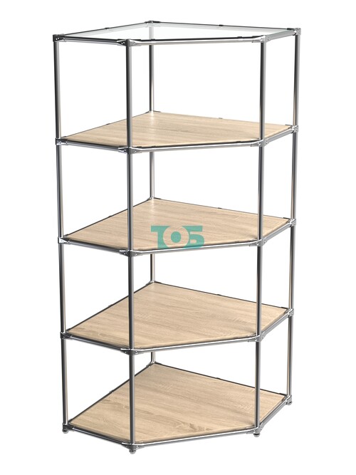 Угловой стеллаж Хром №3 с полками ДСП 16 мм