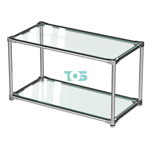 Хромированный стеллаж СТИЛЬ №4а-1 малый прозрачный