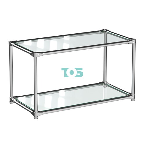 Хромированный стеллаж СТИЛЬ №4а-1 малый прозрачный