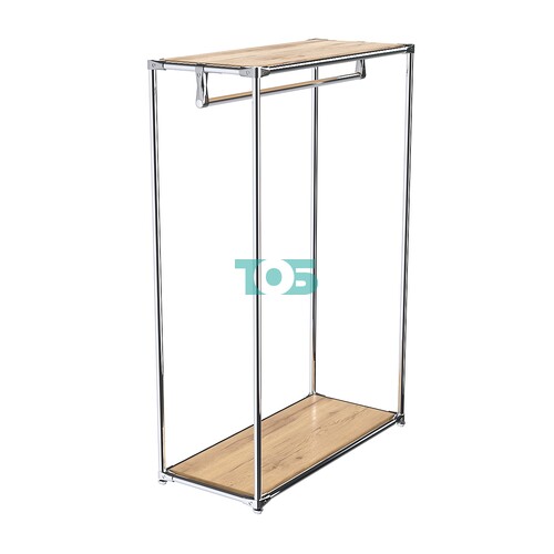 Хромированный стенд-вешало TD-10 №1-3 с полками ДСП 16мм