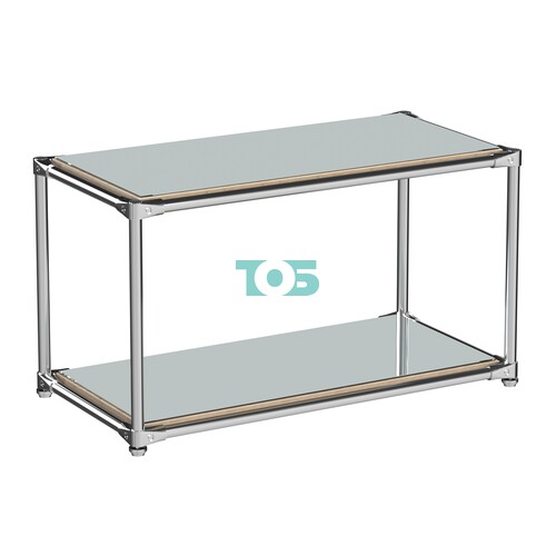 Хромированный стеллаж СТИЛЬ №4а-4 малый зеркальный