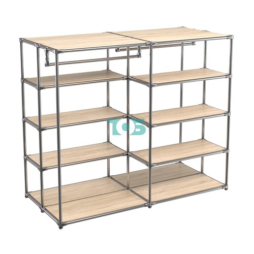 Хромированное вешало ПЛАТФОРМА №1-3 с полками ДСП 16мм