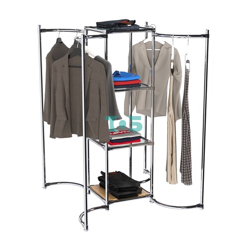 Хромированное вешало ВОЛНА №3-1 с полками стекло 6мм