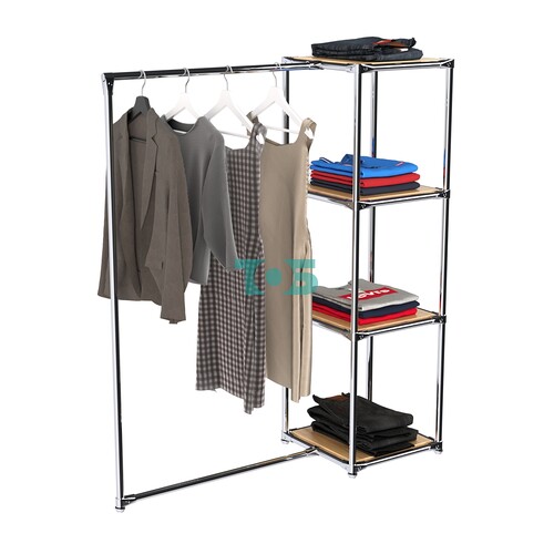 Хромированное вешало ЛИНИЯ №1-3 с полками ДСП 16 мм