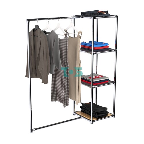 Хромированное вешало ЛИНИЯ №1-4 с зеркальными полками 4мм