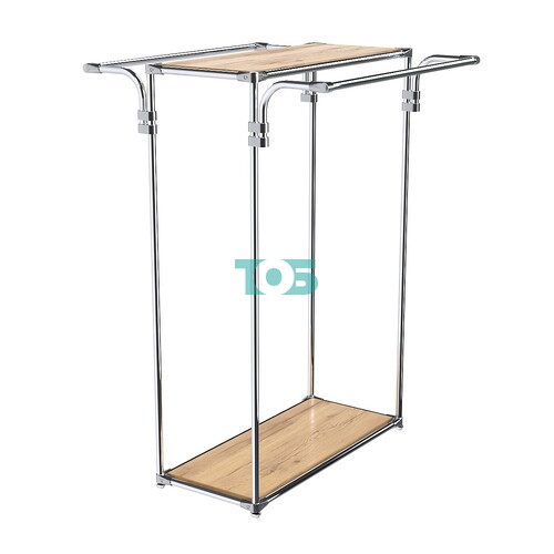 Хромированный стенд-вешало TD-11 №1-3 с полками ДСП 16мм