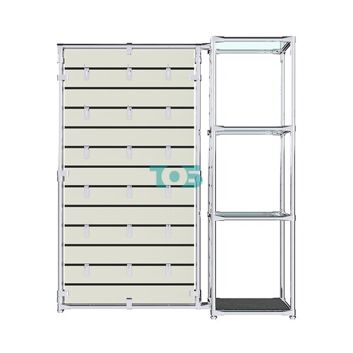 Хромированное вешало ЩИТ №1-1 с полками стекло 6мм