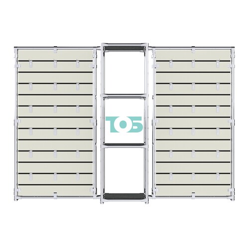 Хромированное вешало ЩИТ №2-3 с полками ДСП 16мм