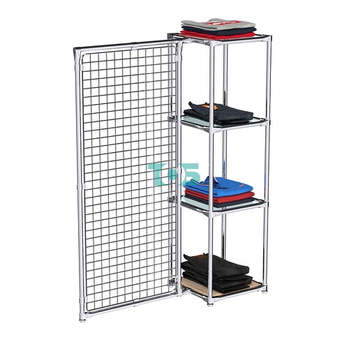 Хромированное вешало ЯЧЕЙКА №1-1 с полками стекло 6мм