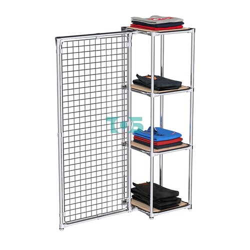 Хромированное вешало ЯЧЕЙКА №1-3 с полками ДСП 16мм