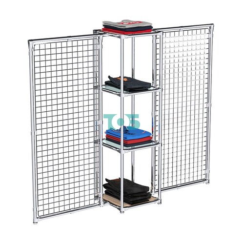 Хромированное вешало ЯЧЕЙКА №2-1 с полками стекло 6мм