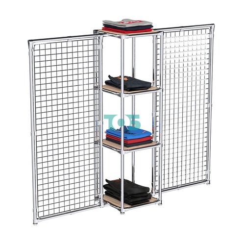 Хромированное вешало ЯЧЕЙКА №2-3 с полками ДСП 16мм