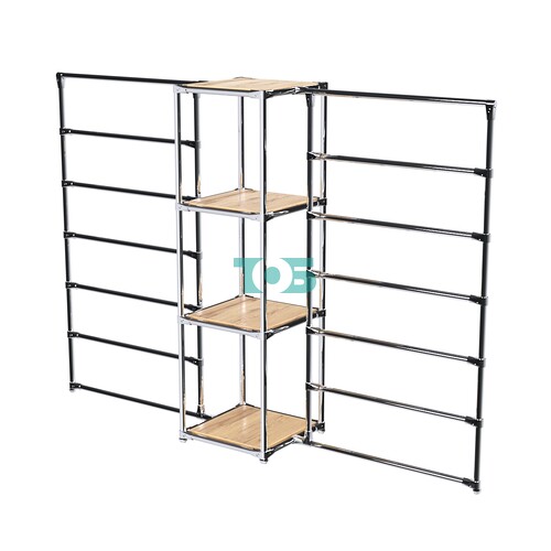 Хромированное вешало ГОРИЗОНТ №2-3 с полками ДСП 16мм