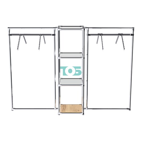 Хромированное вешало ГРАНЬ №2-4 с зеркальными полками 4 мм