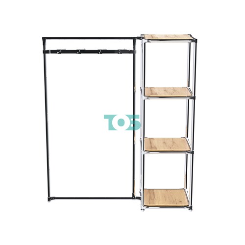 Хромированное вешало ЛУЧ №1-3 с полками ДСП 16мм