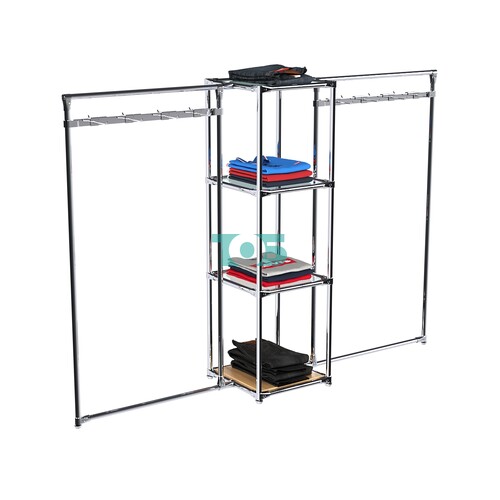 Хромированное вешало ЛУЧ №2-1 с полками стекло 6мм